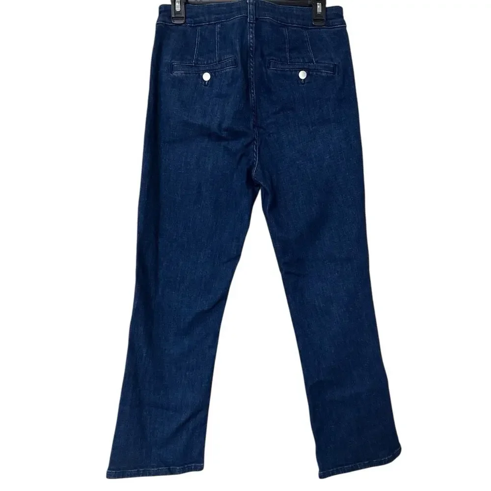Anthropologie Jeans Essential Straight Indigo Blue Denim Size 30 - Picture 2 of 8